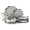 GBHOME Ceramic Dinnerware Sets for 4, 12 Pieces Stoneware Plates