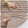 Color&Geometry Bathroom Rugs 60x24,Large Extra Soft Chenille Bath Mat,Taupe