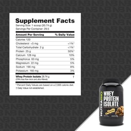 NutraBio NutraBio Whey Protein Powder Isolate Supplement ?C 25g of Protein Per Scoop with Complete Amino Acid Profile - Soy and Gluten Free Protein Powder - Zero Fillers and Non-GMO - Vanilla Caramel- 2 Lbs.