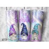 Handmade 20oz Gnomes Purple Tumbler,just Breathe,Gnomes ,Coffee Cup,Mugs, Cups