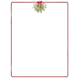 Great Papers! Foil Hanging Mistletoe Letterhead, for Invitations, Announcements and Personal Messages, Printer Friendly 8.5" x 11", 25 Pack (2023045)