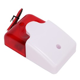 Sonew Strobe Siren, Red Strobe Siren Sound and Light Alarm Impact Resistant Safety Warning Device Flashing Siren for Construction Site Intersection School Hospital (12 V)