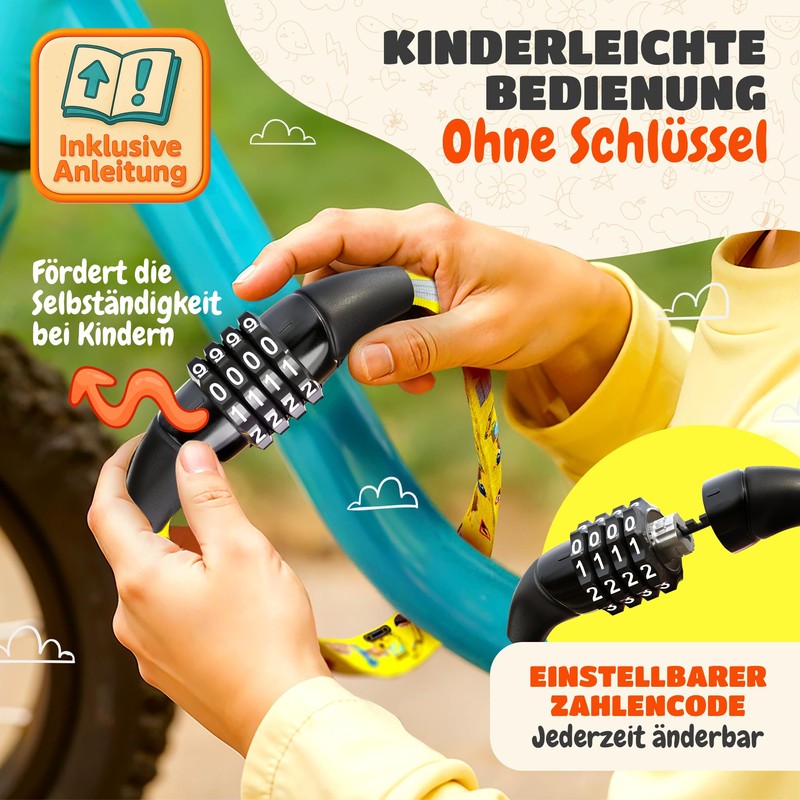Children's Bicycle Lock with Numbers - Children's Bicycle Lock 65