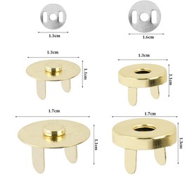 OTYMIOW 40 Sets 14mm/18mm Magnetic Button Clasps Snaps Fastener Clasps DIY Craft Sewing Buttons Knitting Buttons Sets for Sewing, Craft, Purses, Bags, Clothes, Leather, 4 Colors