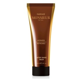 FARMASi Monsieur After Shave Balm for Men, 100ml/3.38flOz - Soothing and Moisturizing After Shave Balm - Reduces Irritation, Nourishes Skin, and Refreshing Scent