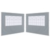 ABCCANOY 2 Packs of 10X10 Canopy Sidewalls with Church, Gray
