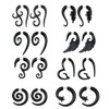 Q-XIAOKEAI 8 Pairs 16G Spiral Fake Gauges Acrylic Ear Tapers
