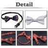 WHITE FANG NC001 Men's Bow Tie, Stylish, Leopard Pattern, Dot,