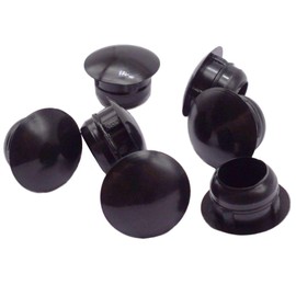 SKIR'CO (10 pcs) Black Plastic Hole Plugs 10 mm, Drill Hole Cover Caps, Furniture Hole Plug, Screw Hole Plugs