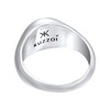 Kuzzoi Signet Ring Men's Ring Smile Solid 925 Sterling Silver