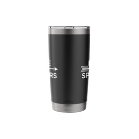 Plane Spotters Minimalist Design Arrow and Plane Silhouette Stainless Steel Insulated Tumbler