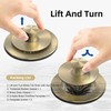 Sogmeter Brushed Gold Bathtub Drain, Hair Catcher and 2-Hole Overflow