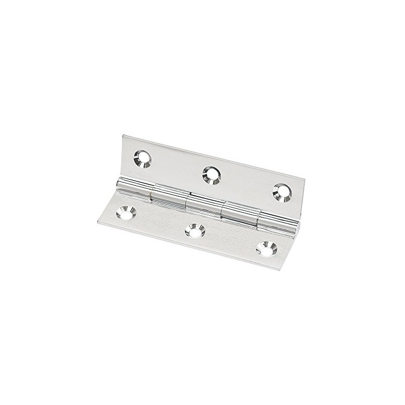 Merriway BH04289 (2 Pcs) 50mm (2 inch) Butt Hinge, Chrome