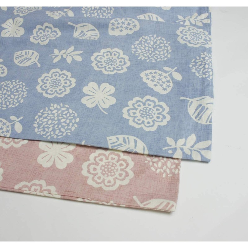 Seat Cover 55 x 59 cm Camellia Pattern Sax 100%