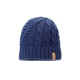 Michael Heinen Women's Winter Hat Beanie Knitted Hat without Bobble Bobble Hat - navy