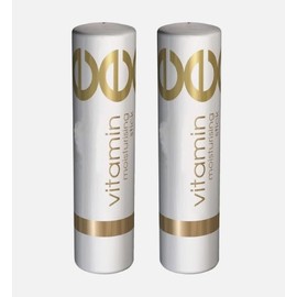 Vitamin E Lip Balm Chapstick - Moisturizing Lip Stick for Dry Lips, Natural 2 Pack, Made in USA