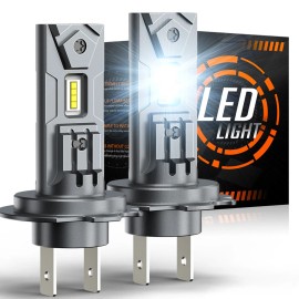 AuureLamp White H7 LED Headlight Motorcycle Bulbs For Suzuki Hayabusa GSX1300R 1999-2007