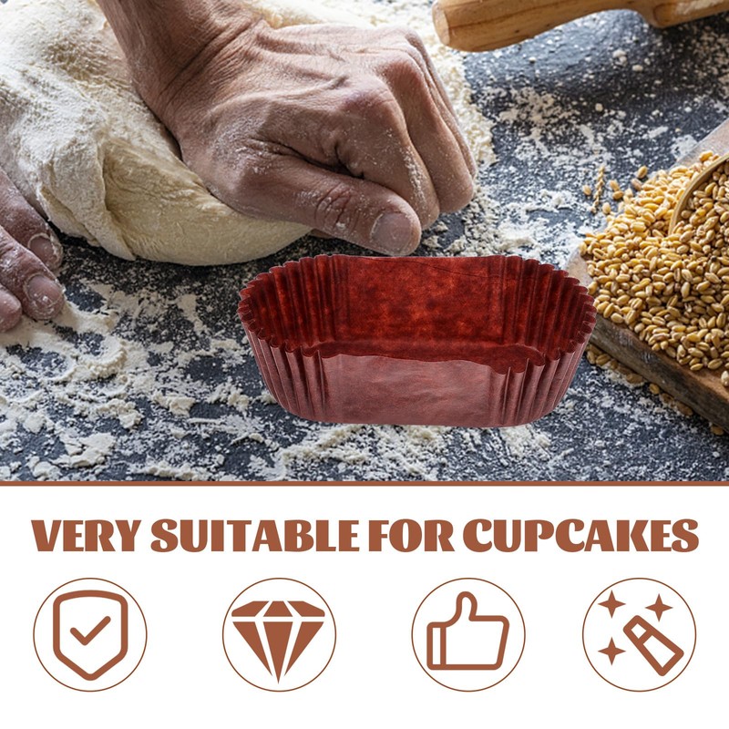 Garneck 1000pcs Mini Loaf Pan Liners Oval Baking Cups and