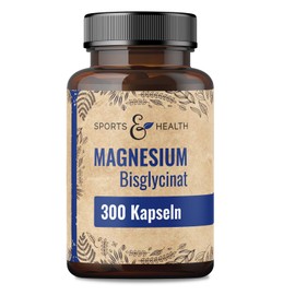 Magnesium Bisglycinate Capsules - 300 Magnesium Glycinate High Dose Capsules - Bisglycinate 400mg per Daily Dose - Vegan Magnesium Bisglycinate - Magnesium Glycinate