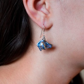 Sterling Silver Weimaraner Earrings - Weimaraner Dangle Earring Gifts for Women - Handcrafted in the USA