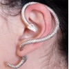 TechMel Pendiente Arete Forma Serpiente Original Y Elegante Plateado