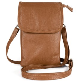 befen Genuine Leather Phone Bag, Real Leather Phone Purse Wallet, Small Cell Phone Cross Body Bag for Women with Long Strap and Key Ring - Fit 8 Plus or Phone Less 6.5 Inch