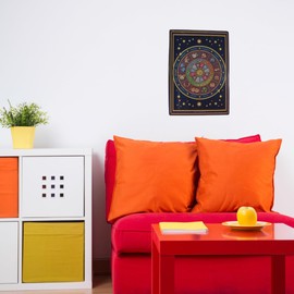 Letrero de metal con gráfico de horóscopo de Kawaii, decoración de pared fácil de colgar, divertidos carteles de lata para cueva de hombre, decoración de habitación de metal, carteles de cochera y carteles de cueva de hombre