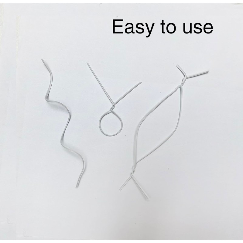 200 Pcs 6" Garden Plastic Plant Twist Ties Reusable White