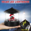 Erthree Garden Solar Lights, Outdoor LED Solar Lighthouse, Durable Rotatable
