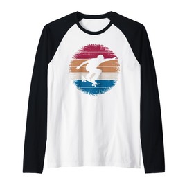 Cool Skateboard Art for Men Women Skateboarding Skateboarder Raglan Baseball Tee