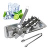 LAINIKE Stainless Steel Ice Cube Tray with Lever Insert Ice