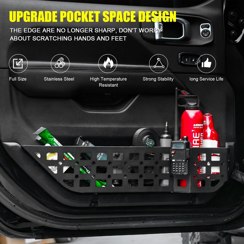 MAIKER OFF ROAD Front Door Organizer Tray Storage Box Side