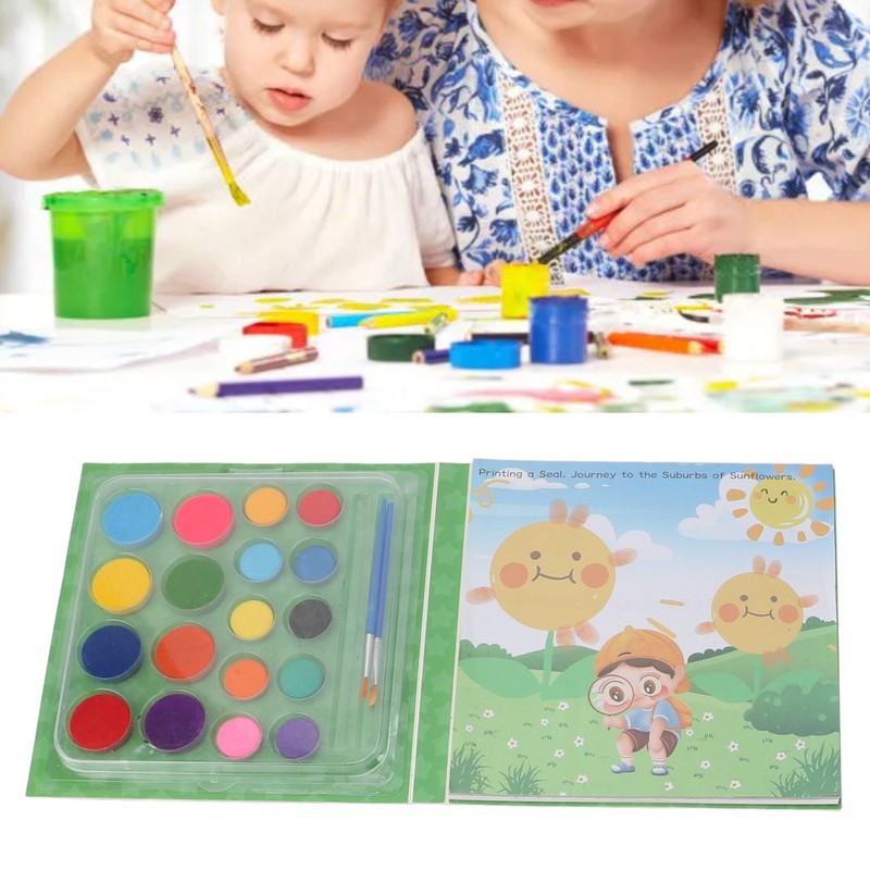 2 In 1 Watercolor Paint Coloring Book DIY Watercolor Drawing