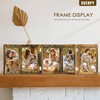 DUENPY 5 Folding 5x7 Picture Frame Horizontal Engineered Wood Accordion