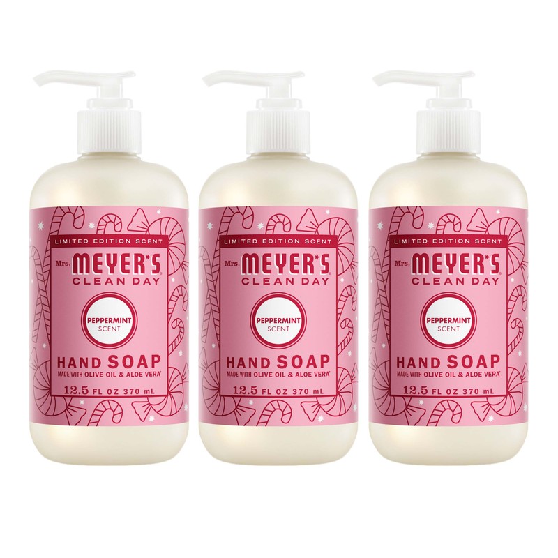 Mrs. MEYER'S Clean Day Liquid Hand Soap, Peppermint, 12.5 oz