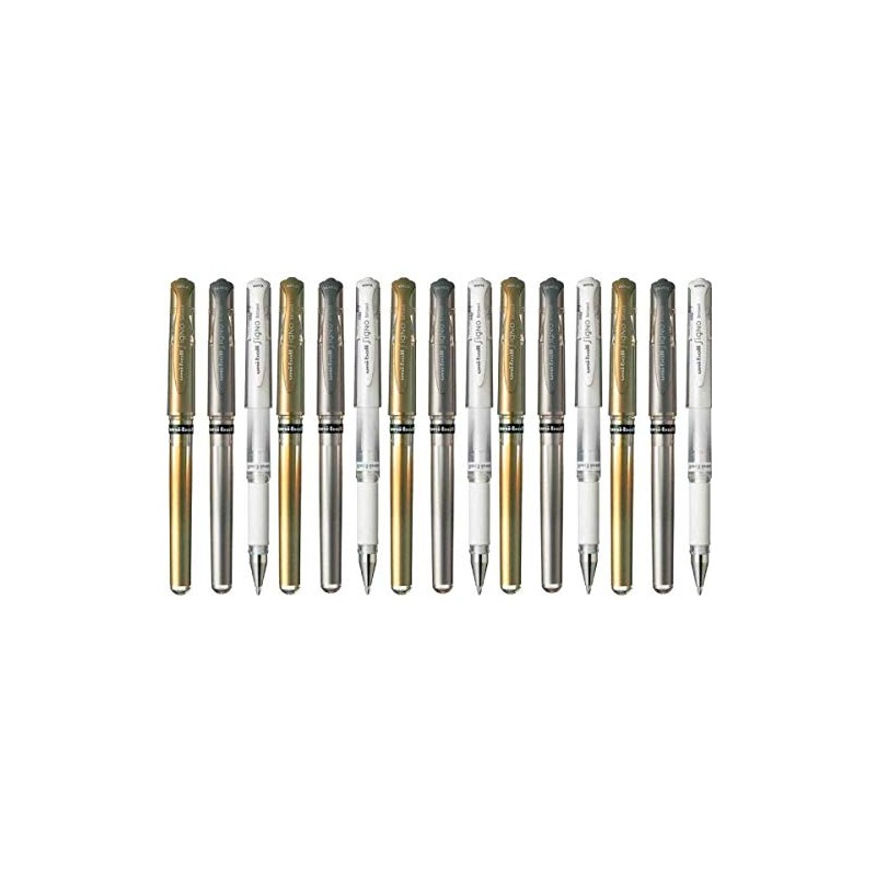 Uni Ball Assorted Colour Pack Signo Pen Broad Metallic Gel
