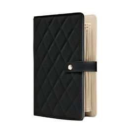 TANG SONG Leather Travel Jewelry Organizer Case – Velvet-Lined Zipper Pouch for Earrings, Necklace & Rings Portable Gift for Women (Black)