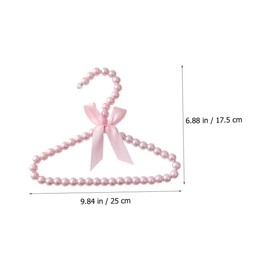 iplusmile 1set Coat Hanger Faux Pearl Hangers Clothes Hanger Pearl Clothes Hangers Dog Costume Hanger Pearl Beaded Clothes Hangers Dog Clothes Hangers Hangers Pink 6pcs