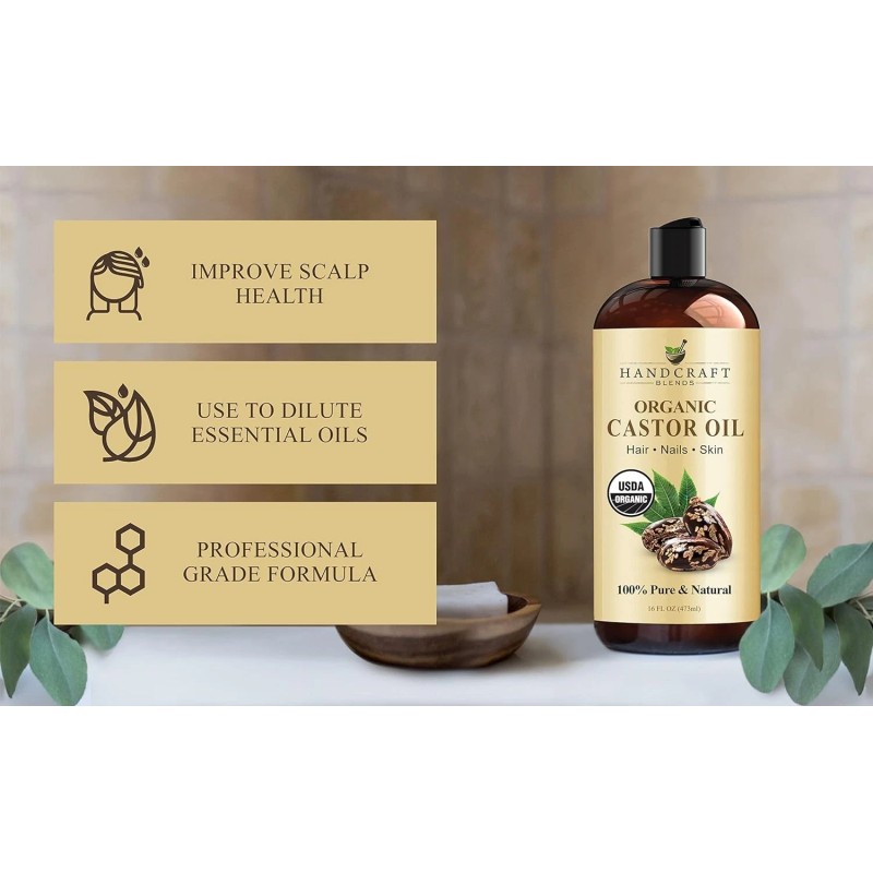 Pure Organic Castor Oil 16oz – Pure Natural Expeller-Press