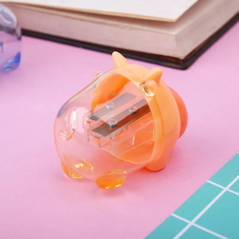 Papelería Laxia Kit 4 Pz De Sacapuntas Cerdito Puerquito Kawaii