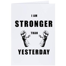 Large (A4) 'Stronger Today, Unbreakable Tomorrow' Blank Greeting Card (GC00068630)