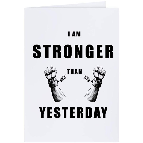 Large (A4) 'Stronger Today, Unbreakable Tomorrow' Blank Greeting Card (GC00068630)