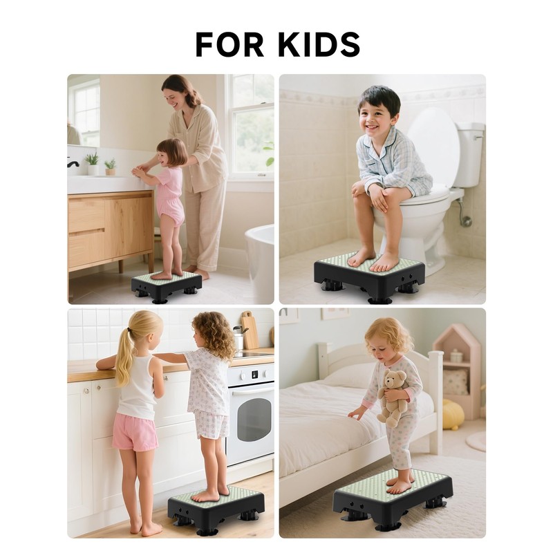 Adjustable Step Stool for Adults, Noctilucent Bed Step Stools, 600