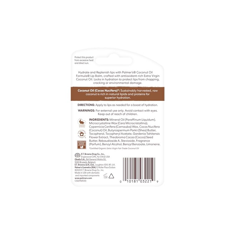 Palmer's Coconut Oil Formula Bálsamo Labial Hidratante Coco y Vitamina