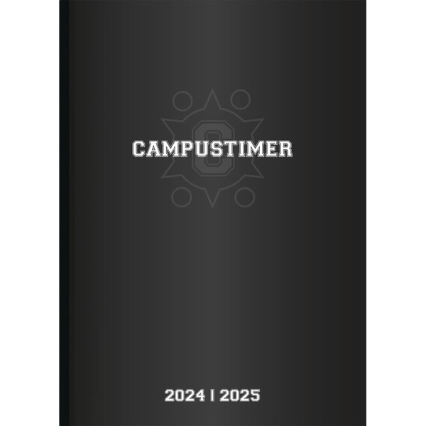 Alpha Edition - Campustimer Black 2024/2025 Semester Planner, 15 x