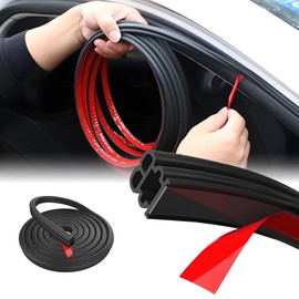 Car Door Seal Strip,Thickened Rubber Double Layer Vehicle Weather Stripping for Hoods,Trunks,Windows, 32.8Ft/10M 3Hole Soundproofing Sealing Strip Car Accessories,Universal for SUV, Truck, RV (32.8Ft)