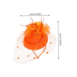 Baluue Chic Party Headband Plume Hat Headband Gauze Plume for Stylish and Eye-catching Look