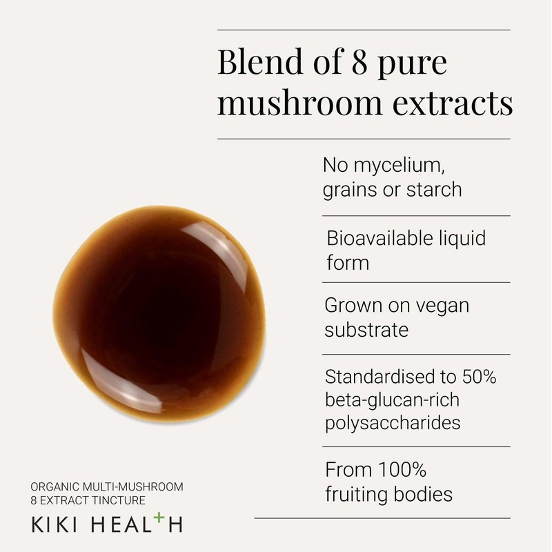 KIKI Health - Organic Multi-Mushroom Extract Tincture - 8 Mushroom