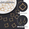 Hobbspring 30Pcs Rhombus Earring Beading Hoop Rings Brass Linking Rings