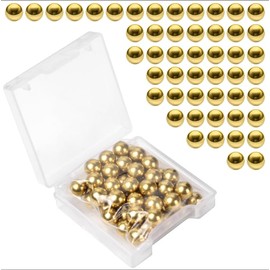 50PCS Precision Solid Brass Bearing Balls,Industrial Brass Ball Spheres for Machinery, Automotive, and DIY,2 Sizes Steel Balls 6.3mm、6.75mm (50pcs Balls 6.75mm)